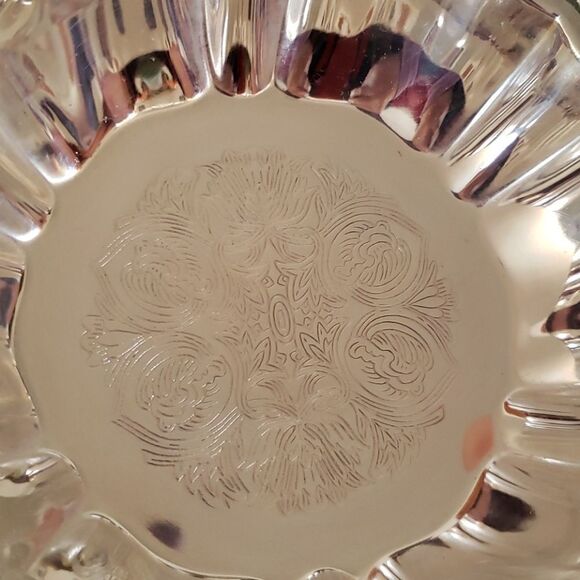 Vtg 1978 Avon Hudson Manor Collection Silverplated Dish with Ariane Satin Sachet - Picture 6 of 10